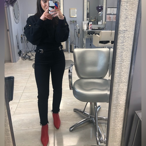 GRLFRND Denim - GRLFRND Black Distressed Jeans